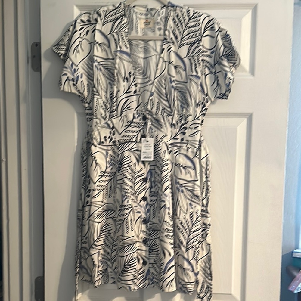 Leaf Print Camila Mini Marine Layer Dress